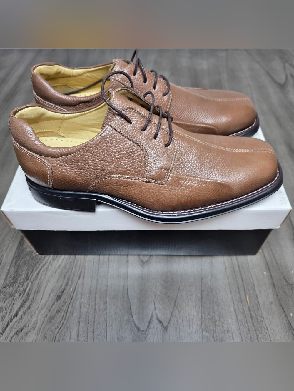 Studio Belveder BayBridge Classic Men's Brown Leather Oxford Shoes Size 10D